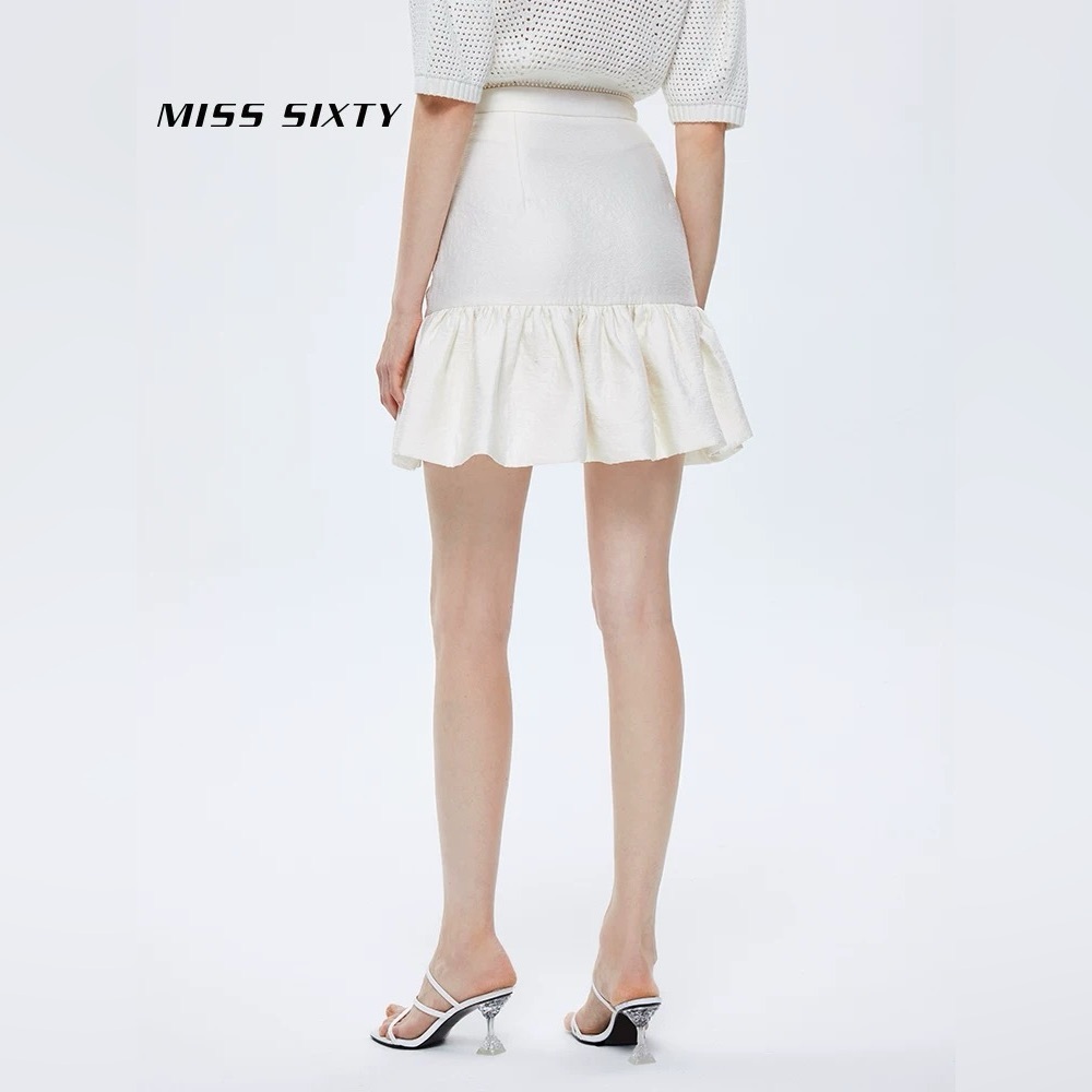 Miss Sixty Pearl White Skirt